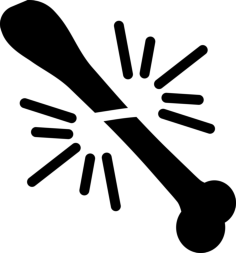 Broken Bone Sticker Outline Svg File, Free Vectors File
